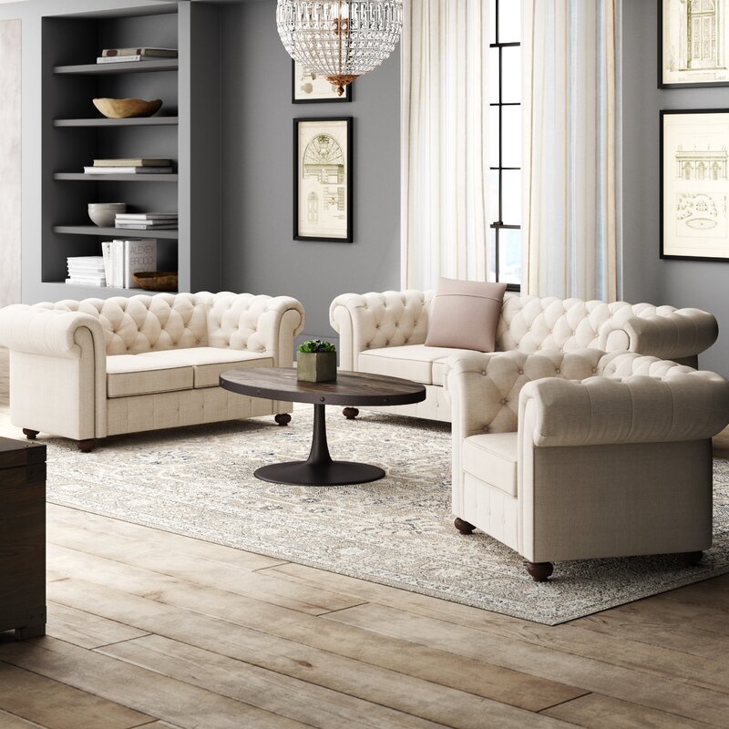 Greyleigh Quitaque 3 Piece Living Room Set & Reviews | Wayfair